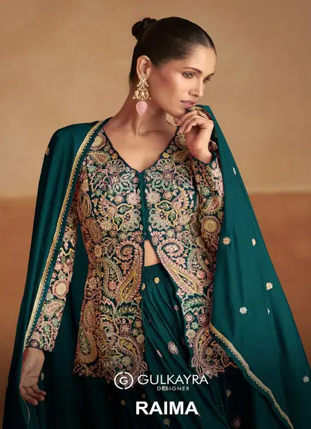 Raima By Gulkayra Designer Chinon Embroidered Indo Western Wholesalers In Delhi